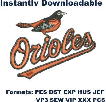 Baltimore Orioles logo Embroidery Design